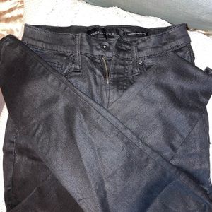 Kendall + Kylie - black faux leather skinny jeans - small 3/26 kontour high rise